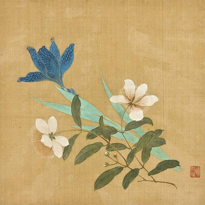 Yu Yuan, Crabapple blossoms and iris, late 17th century. Courtesy of Norton Museum of Art