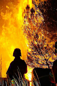 Wildfires intensified by global warming, reflecting the scale of the climate crisis