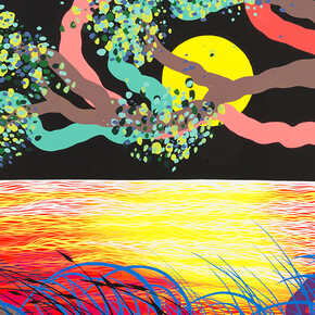 Sam Friedman, detail of Untitled (16), 2014, Acrylic on canvas, 48 x 48 inches, 121.9 x 121.9 cm