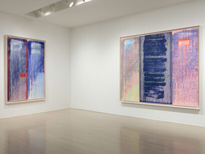 Pat Steir, Exhibition view. Courtesy of Pace Prints