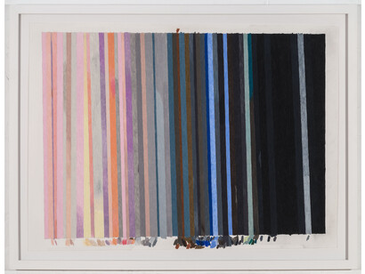 Carrie Gundersdorf, Enhanced Color Schematic of the Rings of Uranus, 2014, Colored pencil on paper, 20.75” x 28" (paper size), 24” x 31.5” (framed)
