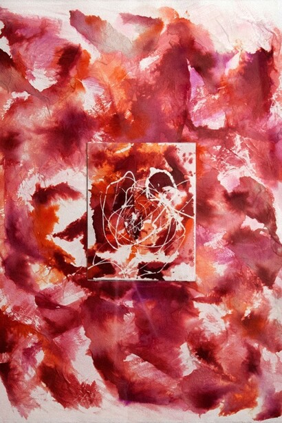 Donata Bonanomi, Follia d'autunno, 2013, tecnica mista su carta d'acquerello, 70x50 cm