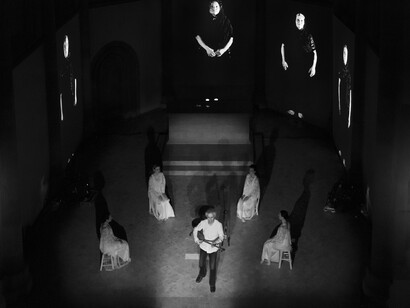 Shoja Azari, Mohsen Namjoo, Shirin Neshat - Passage through the world. Photo credit: Luciano Romano  
