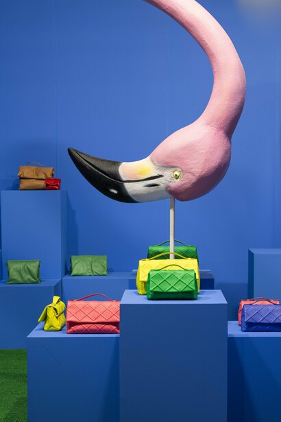 L'allestimento a tema Flamingo del brand Gavazzeni durante l'ultima edizione del WHITE Show