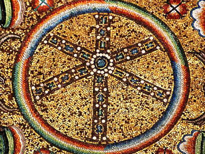 Mosaico abside della Cappella di San Silvestro, Ravenna, Italia