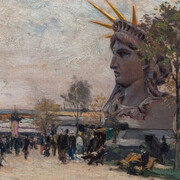 Henri Saintin, La tête de la Statue de la Liberté à l'Exposition universelle de 1878 (détail), 1878. Avec l'aimable autorisation du musée d’Orsay
