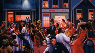 Archibald Motley, Street Life, Harlem (1943)