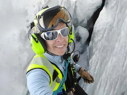 Marion Poitevin, première institutrice à l’École militaire de Haute-Montagne, à Chamonix
