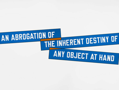 Lawrence Weiner, Exhibition view. Courtesy of Marian Goodman Gallery