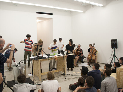 Essex/Olivares, Office Riddim, 2013, performance at Lisa Cooley, NY, USA