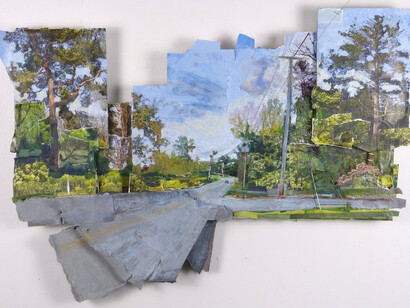 Kris Calnan, Dublin, NH, Rte. 101 & Upper Jaffrey Rd., East (detail). Courtesy of Bowery Gallery