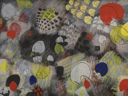 Tancredi, Untitled. My Weapon Against the Atom Bomb is a Blade of Grass: Tancredi, A Retrospective. Exhibition view. Courtesy of Collezione Peggy Guggenheim 