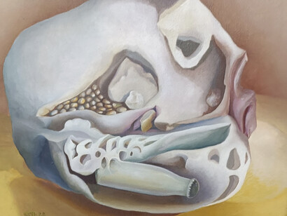 Fillinne, artiste peintre et plasticienne. Comme des chemins de traverse à sa biographie, ses œuvres incarnent la splendeur en réciprocité de sa volupté charnelle © Pascal Pery