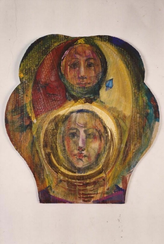 Bruno Ceccobelli, Figlio dei figli Tecnica mista su cartone, 43 x 47 cm