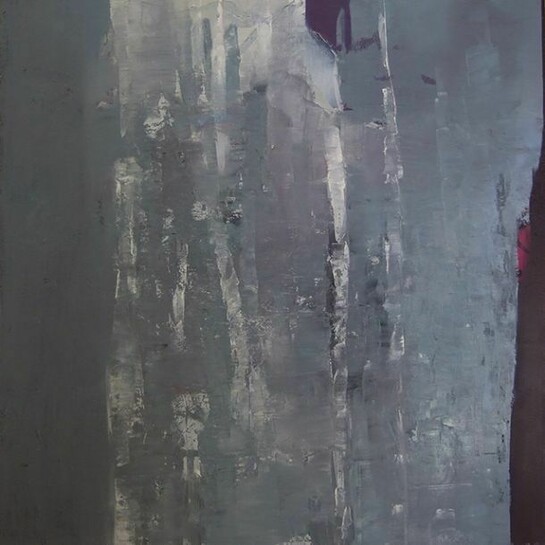 Masako Tobita, After the Waterfall I, 100 x 100 cm, oil on canvas