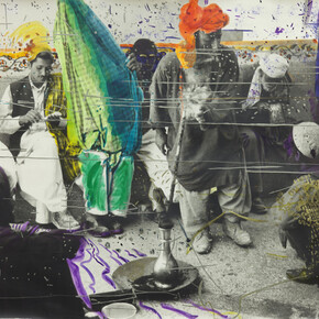 Sigmar Polke, German, 1941–2010, Untitled (Quetta, Pakistan), 1974/1978, Gelatin silver print with applied color
22 3/8 × 33 13/16″ (56.9 × 85.9 cm), Glenstone, Photo: Alex Jamison © 2014 Estate of Sigmar Polke/ Artists Rights Society (ARS), New York / VG Bild-Kunst, Bonn