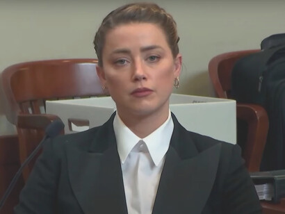 Amber Heard appeared in the courtroom at the Fairfax County Circuit Court in Fairfax, Virginia, the USA