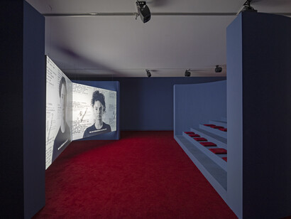 Bouchra Khalili, Between circles and constellations, exhibition view. Courtesy of Sharjah Art Foundation Gallery