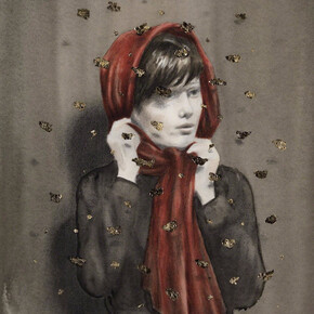 Rachel Goodyear, Red Scarf, 2016. Courtesy of Pippy Houldsworth Gallery