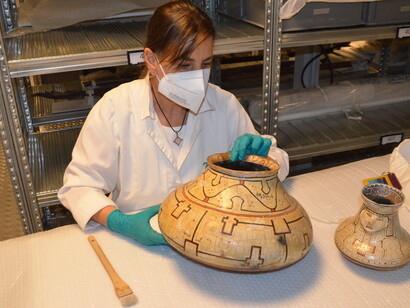 Verifica della stabilità della resina naturale protettiva di un vaso per liquidi, "chomo"