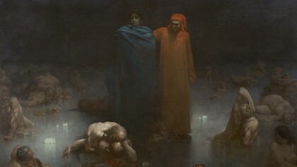 «Dante y Virgilio en el Noveno Círculo del Infierno» (1861), Gustave Doré