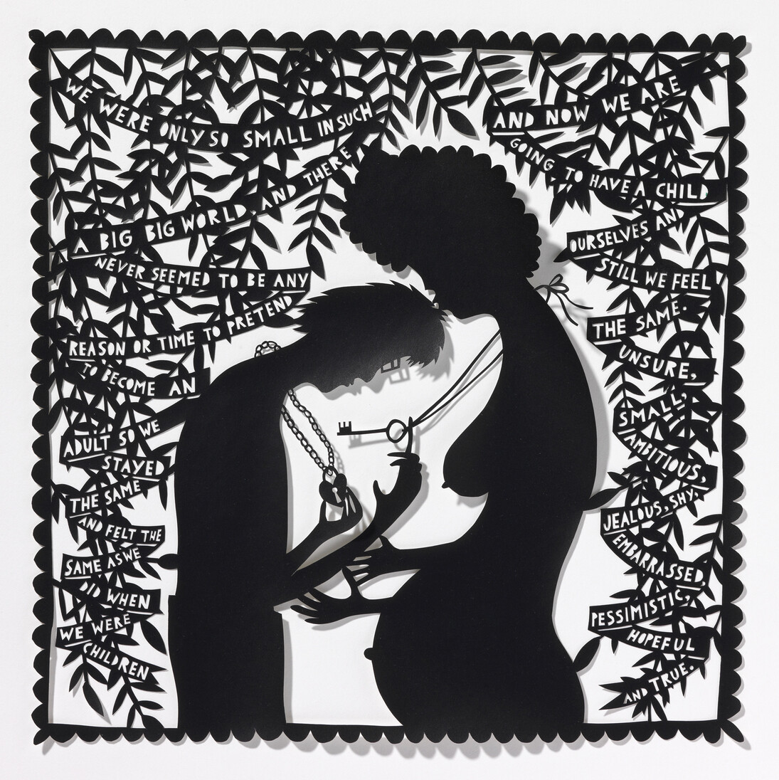 Rob Ryan, Still We Feel the Same, Papercut, 2015, Courtesy the artist and Yorkshire Sculpture Park