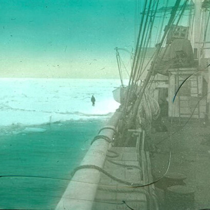James Paton (1869-1917) sui ghiacci prima della partenza dell'Aurora per l'Antartico
