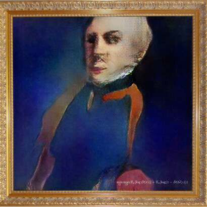 Obvious, Le Duc De Belamy, 2018, GANs Algorithm, Inkjet printed on Canvas, cm 70x70. Courtesy the artists