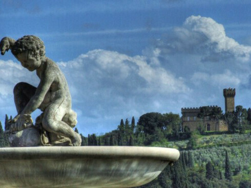 The fountain with a small putto
