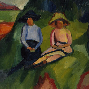 Hans Thuar, Drei Frauen im Grünen, 1912