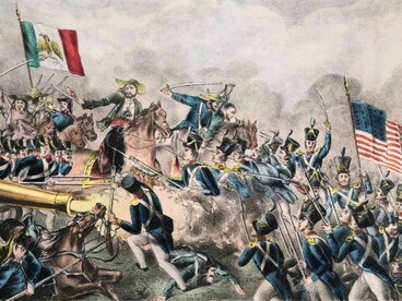 Batalla de Cerro Gordo, Veracruz, México, en marzo de 1847, durante la primera intervención estadounidense
