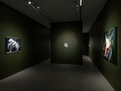 Emma Webster, The engine of beasts, exhibition view. Courtesy of Galerie Perrotin