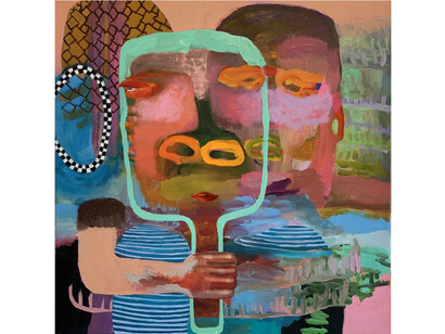 Judy Riola, Mirror, 16x16 inches, oil on canvas, 2023. Courtesy the artist and Pentimenti Gallery