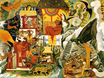 Pre-Columbian America, a mural by Diego Rivera which illustrated the first edition of "Canto General"