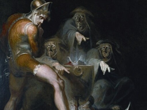 «Macbeth consultado la visión de la cabeza armada» (1793), Füssli