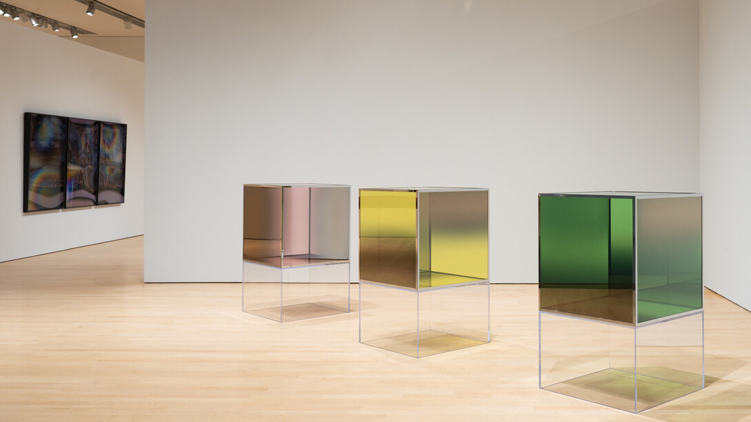 Larry Bell, Improvisations, exhibition view. Courtesy of San Antonio Museum of Art