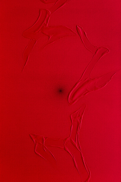 Tian Wei, Red (detail), 2011. Acrylic on canvas, 298 x 177 cm. © Tian Wei. Courtesy of the Artist and October Gallery, London. Photo © Gu Xiaobo

