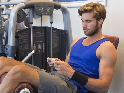 Chateando en el gimnasio