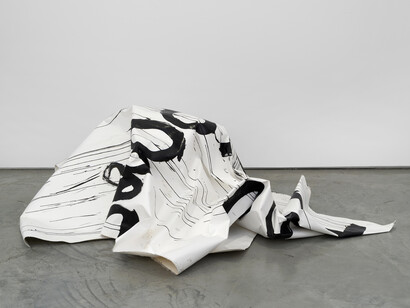 Kim Gordon, The Stooges, 2015, Acrylic on gessoed banner canvas with Aqua-resin and fiberglass, 17 x 37 x 60 inches (43.2 x 94 x 152.4 cm) © Kim Gordon; Courtesy 303 Gallery, New York