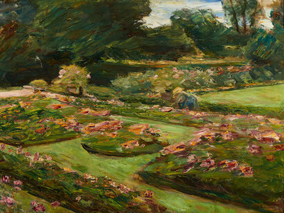 Max Liebermann, Blumenterrasse im Wannsee-Garten, 1915.
Öl auf Leinwand, 60 x 89,5 cm.
Museum Behnhaus Drägerhaus, Lübeck.