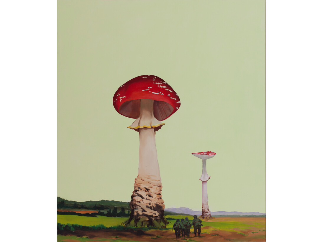 Gama, Manöver (Maneuver), 2013, Oil and acrylic on canvas, 55 1/4 x 47 1/4 x 2 in.