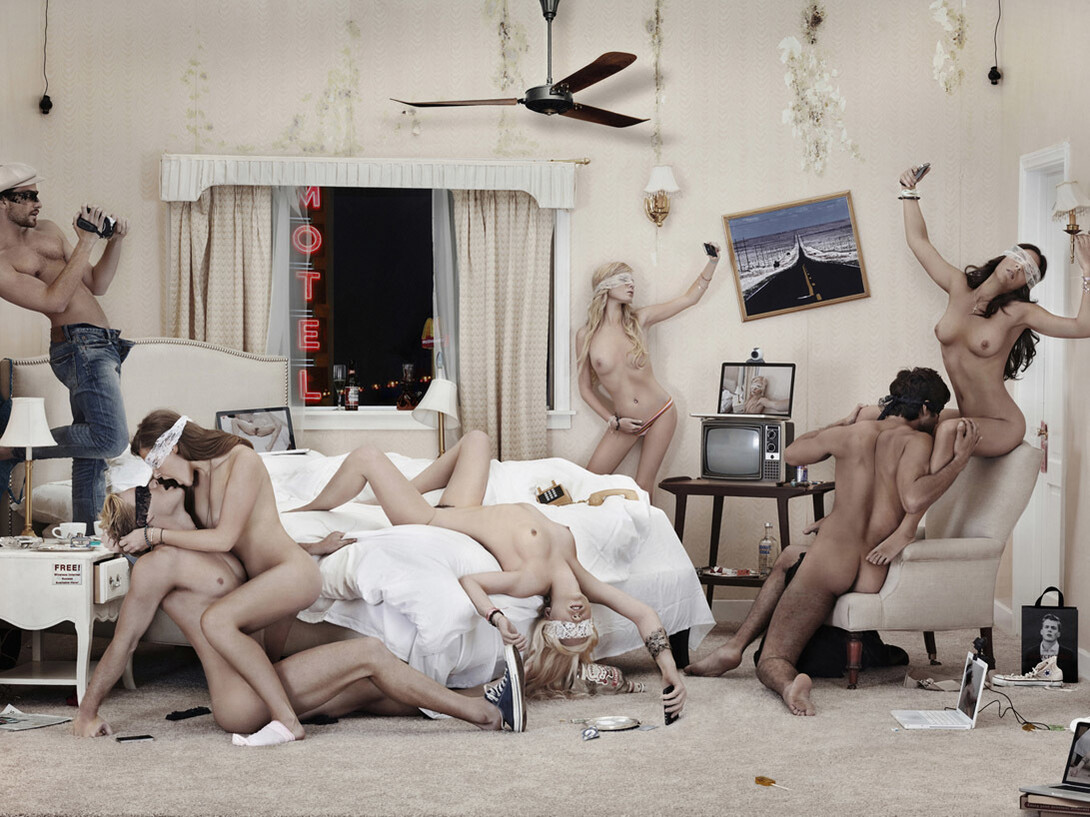 Gérard Rancinan, My Life On The Web, 2013, Argentic print mounted on plexiglas in artist’s frame, 180 x 260 cm
