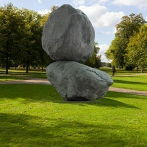 Fischli/Weiss, Rock on Top of Another Rock, 2012, Indicative CGI, Courtesy Sprüth Magers Berlin London; Galerie Eva Presenhuber, Zürich; Matthew Marks Gallery, New York, © Peter Fischli David Weiss