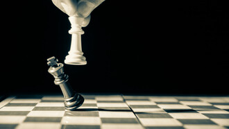 A chessboard showing a failed move