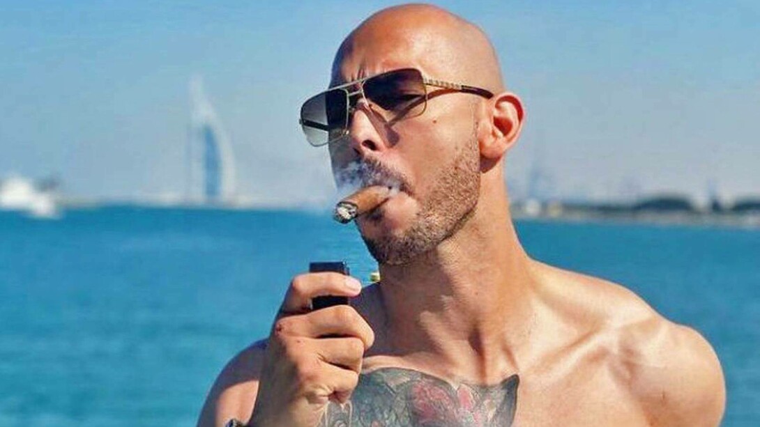 Andrew Tate enjoying his freedom with a cigar on the Amalfi coast