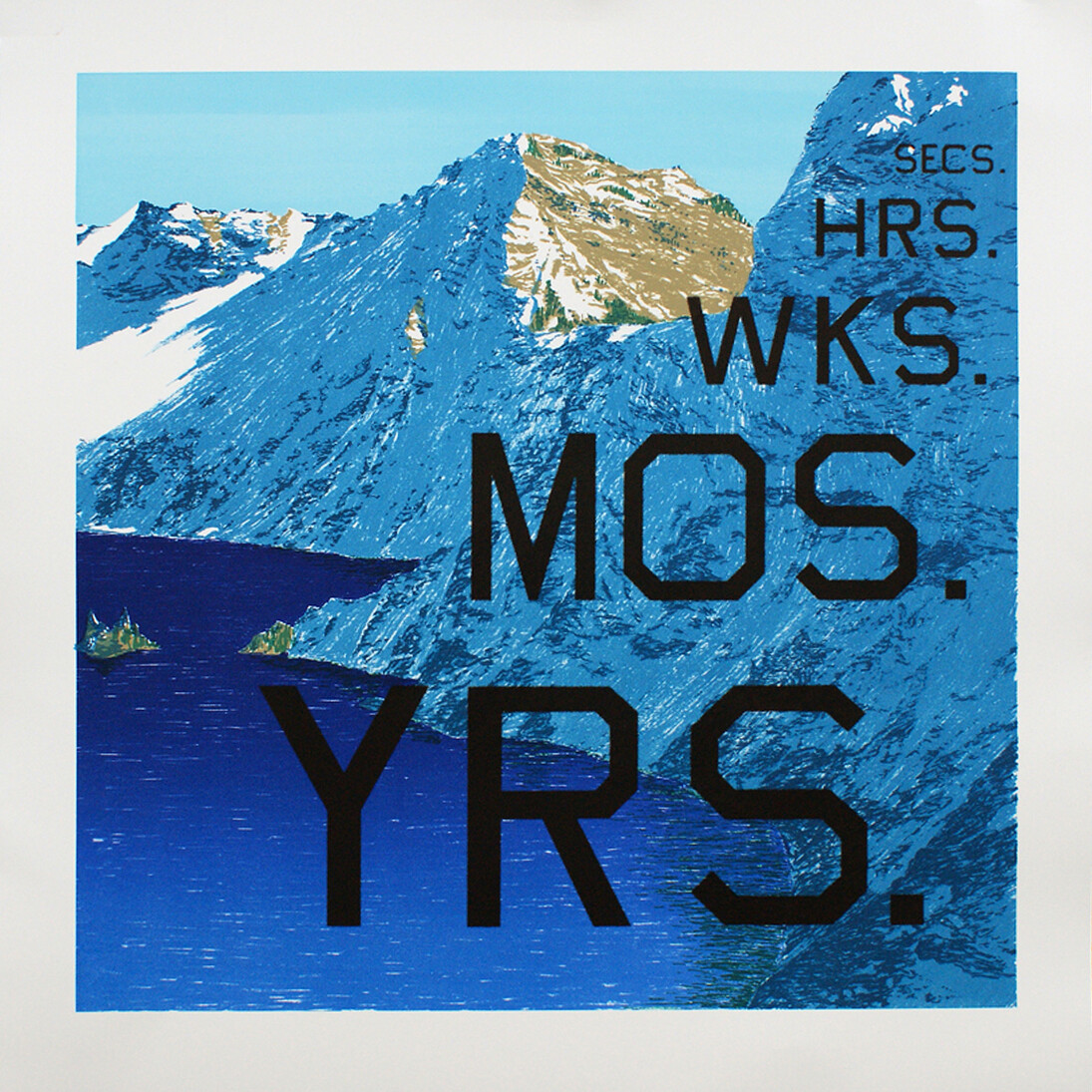 Ed Ruscha, Periods, 2013, Lithograph, 28 3/4 x 28 inches, 73 x 71.1 cm. © Ed Ruscha. Courtesy Gagosian Gallery. Photography by Robert McKeever