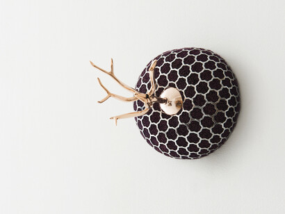 Keita Miyazaki, An Eye For An Eye, 2014, Bronze, air filter, 19 x 19 x 21 cm