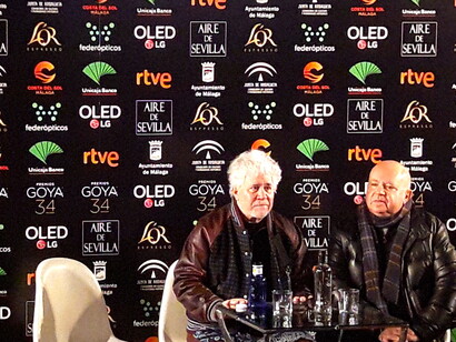 Pedro y Agustín Almodóvar durante la rueda la prensa de la lectura de los nominados a los
Premios Goya 2020 en la Academia de Cine de Madrid. Foto: Mónica Estévez