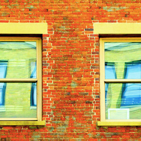 Joshua Greenberg, The Colorful Whimsies II, No.17, The Window Family Looks Across the Street (detail). Courtesy of Viridian Artists