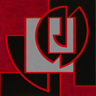 Lars-Gunnar Norström, Red composition, 1953. Courtesy of Ateneum